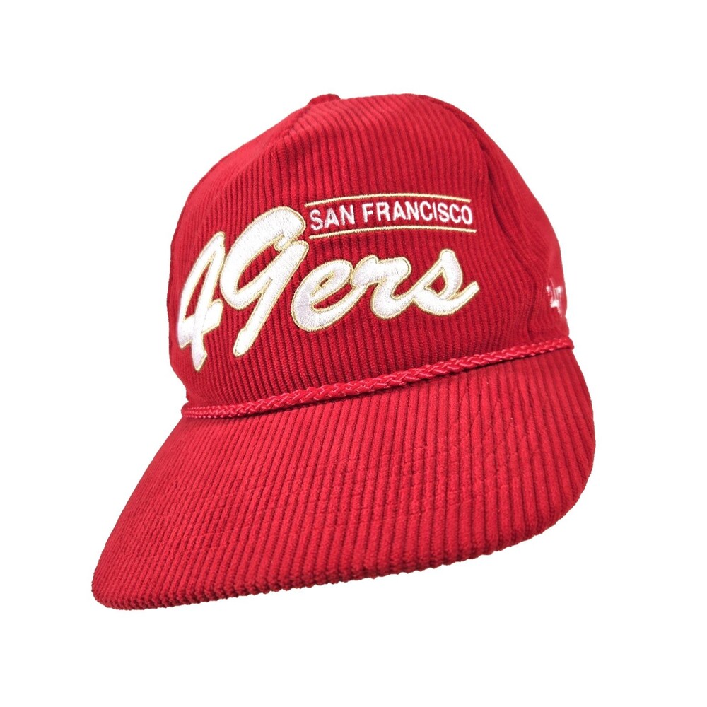 47’ Brand San Francisco 49ers Red Hitch Hat Corduroy Snap Back Adjustable New